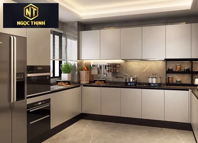 Xưởng Nội Thất Ngọc Thịnh Long Thành - Tủ bếp gỗ thiết kế đa năng TBNT-01